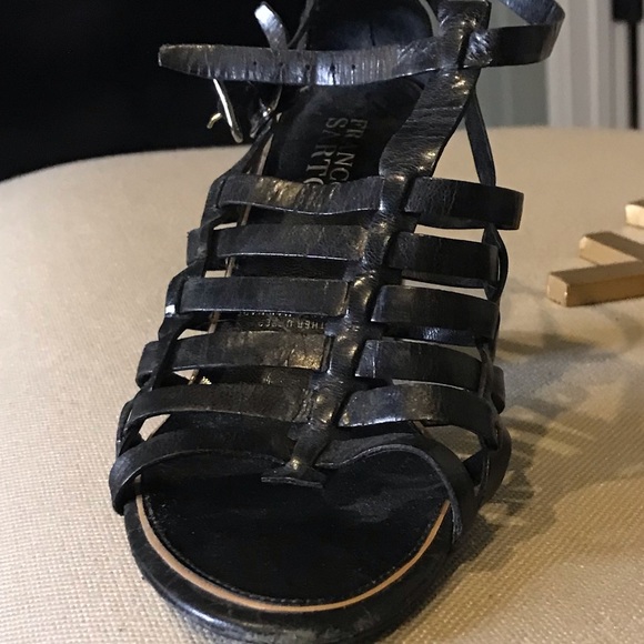 Franco Sarto black leather 👠 heels. - Picture 5 of 5